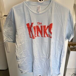 Next Level Apparel Light Blue Tee with Bold Red "The Kinks" Logo